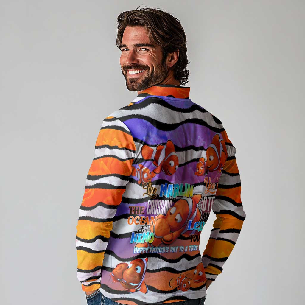 The Ocean Best Dad Long Sleeve Polo Shirt Like Marlin Happy Fathers Day To a True Hero DT02 - Polynesian Pride