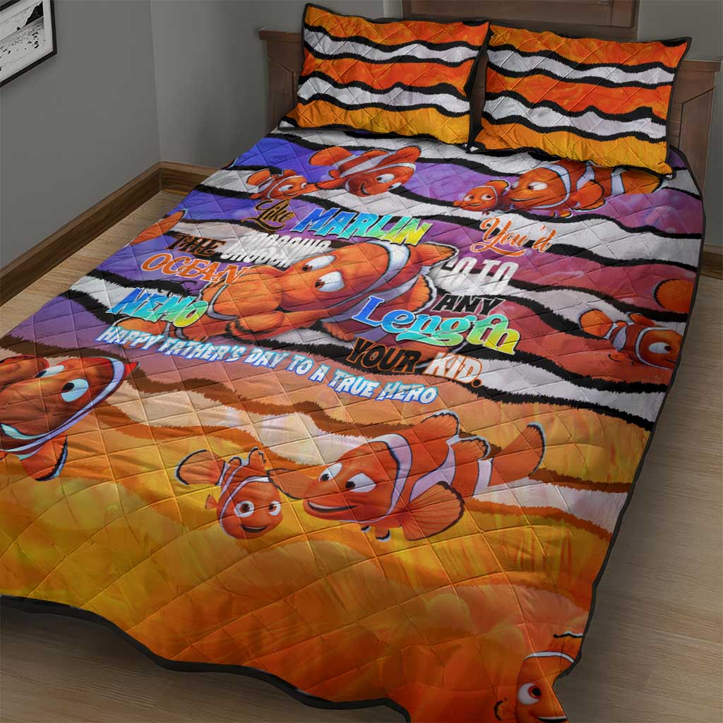 The Ocean Best Dad Quilt Bed Set Like Marlin Happy Fathers Day To a True Hero - Polynesian Pride