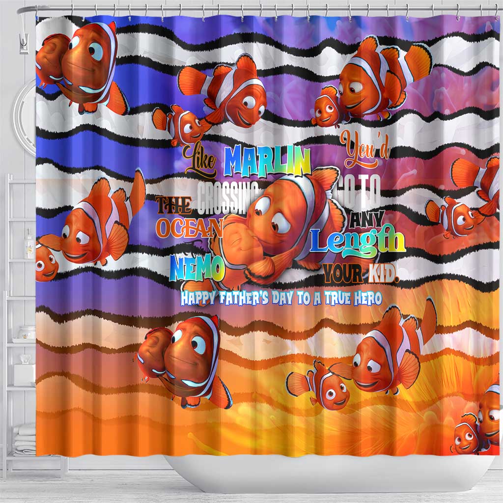 The Ocean Best Dad Shower Curtain Like Marlin Happy Fathers Day To a True Hero - Polynesian Pride