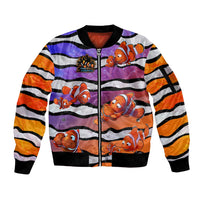 The Ocean Best Dad Sleeve Zip Bomber Jacket Like Marlin Happy Fathers Day To a True Hero DT02 Unisex Art - Polynesian Pride