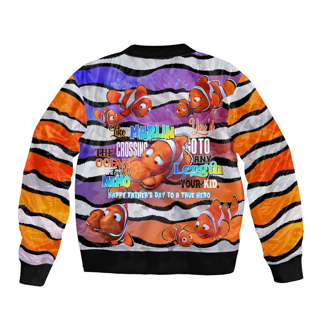 The Ocean Best Dad Sleeve Zip Bomber Jacket Like Marlin Happy Fathers Day To a True Hero DT02 - Polynesian Pride