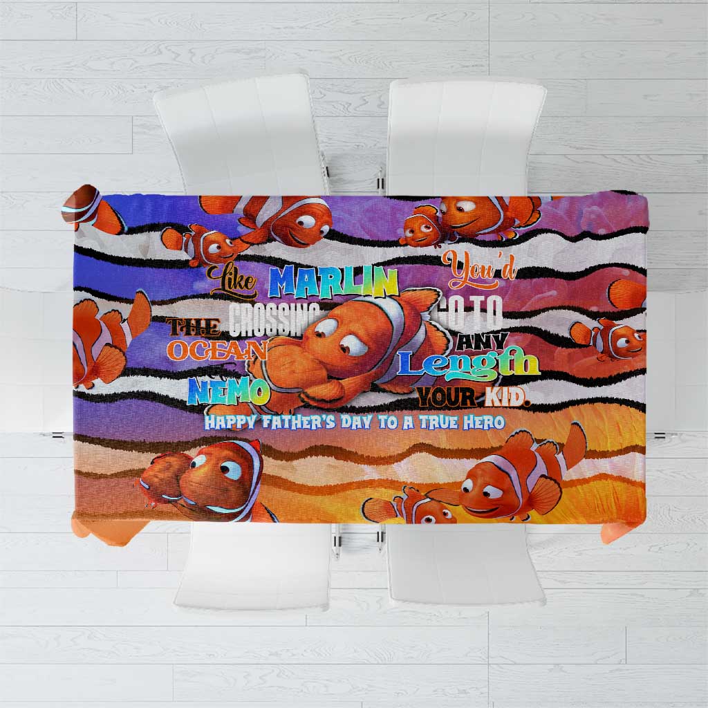 The Ocean Best Dad Tablecloth Like Marlin Happy Fathers Day To a True Hero - Polynesian Pride