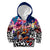 Personalized Kiwi New Zealand Rugby Kid Hoodie Kiwis Mascot Tropical Pattern