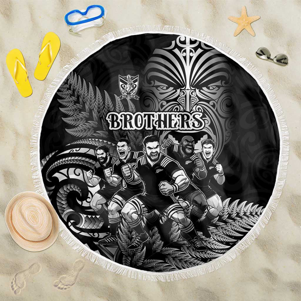 All Black Brothers Rugby Beach Blanket New Zealand Maori Haka