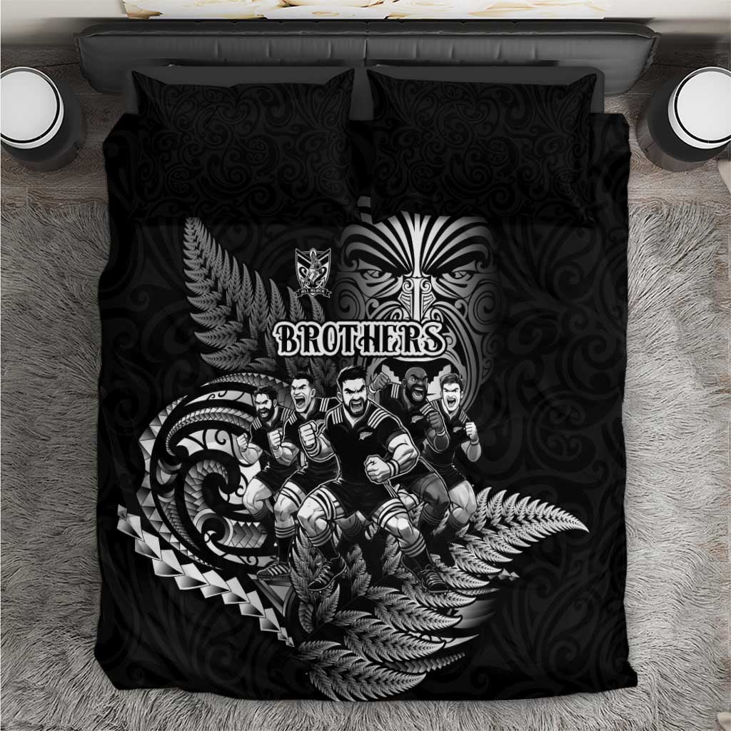 All Black Brothers Rugby Bedding Set New Zealand Maori Haka