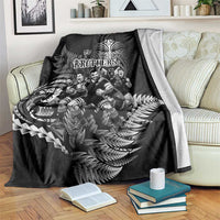 All Black Brothers Rugby Blanket New Zealand Maori Haka