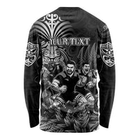 Personalized All Black Brothers Rugby Long Sleeve Shirt New Zealand Maori Haka