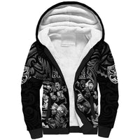 Personalized All Black Brothers Rugby Sherpa Hoodie New Zealand Maori Haka