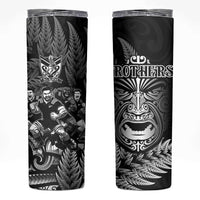All Black Brothers Rugby Skinny Tumbler New Zealand Maori Haka DT02 Black - Polynesian Pride