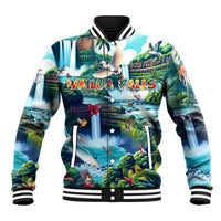 Wailua Falls Hawaii Baseball Jacket Kauai Natural Beauty