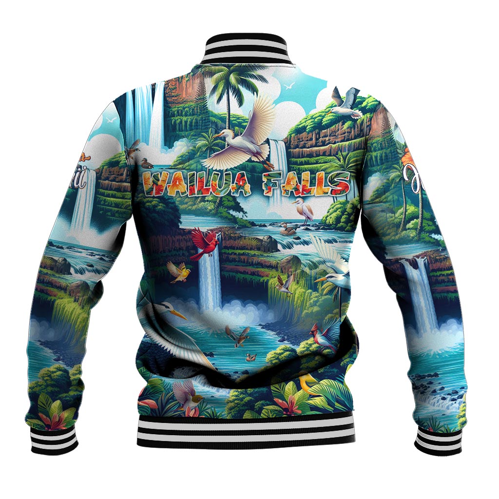Wailua Falls Hawaii Baseball Jacket Kauai Natural Beauty