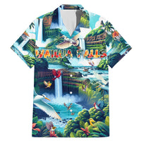 Wailua Falls Hawaii Family Matching Mermaid Dress and Hawaiian Shirt Kauai Natural Beauty