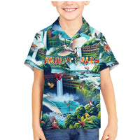 Wailua Falls Hawaii Family Matching Mermaid Dress and Hawaiian Shirt Kauai Natural Beauty