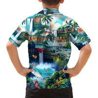 Wailua Falls Hawaii Family Matching Puletasi and Hawaiian Shirt Kauai Natural Beauty DT02 - Polynesian Pride