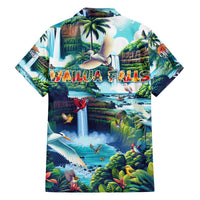 Wailua Falls Hawaii Family Matching Puletasi and Hawaiian Shirt Kauai Natural Beauty DT02 - Polynesian Pride