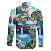 Wailua Falls Hawaii Family Matching Puletasi and Hawaiian Shirt Kauai Natural Beauty DT02 - Polynesian Pride
