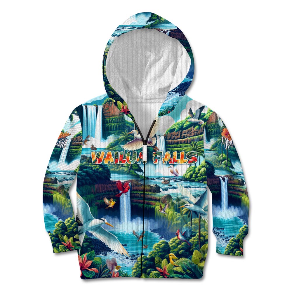 Wailua Falls Hawaii Kid Hoodie Kauai Natural Beauty