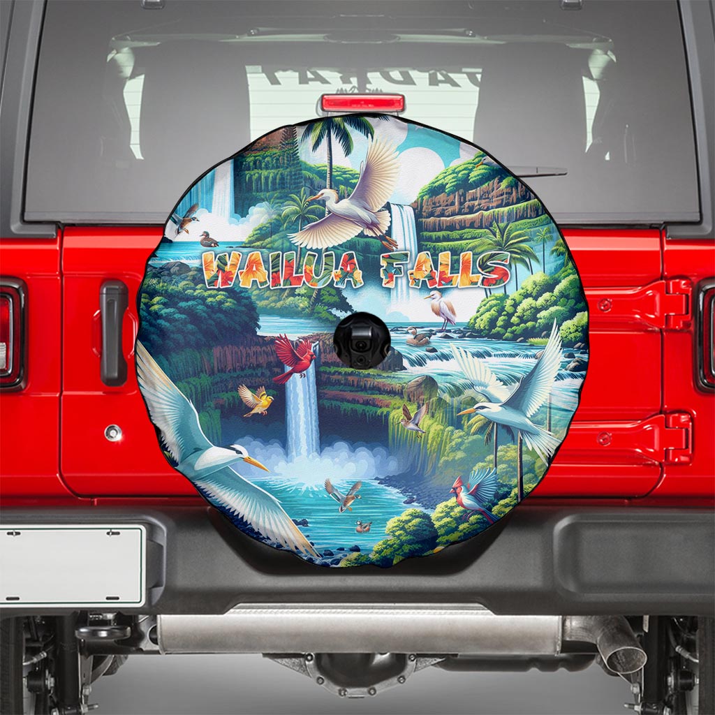 Wailua Falls Hawaii Spare Tire Cover Kauai Natural Beauty