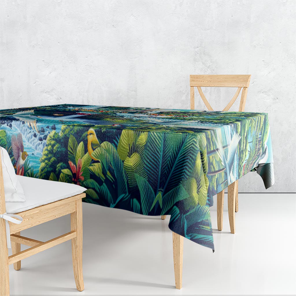 Wailua Falls Hawaii Tablecloth Kauai Natural Beauty