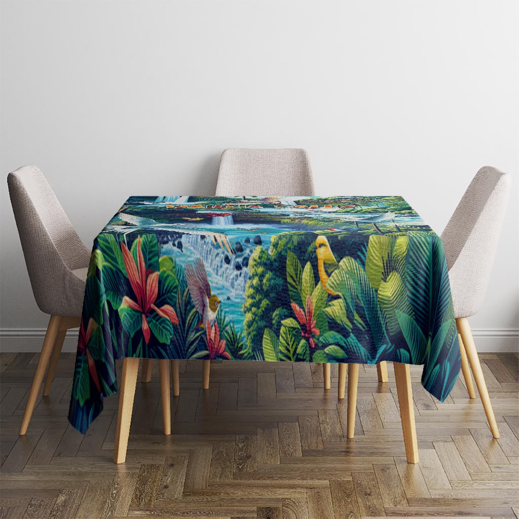 Wailua Falls Hawaii Tablecloth Kauai Natural Beauty