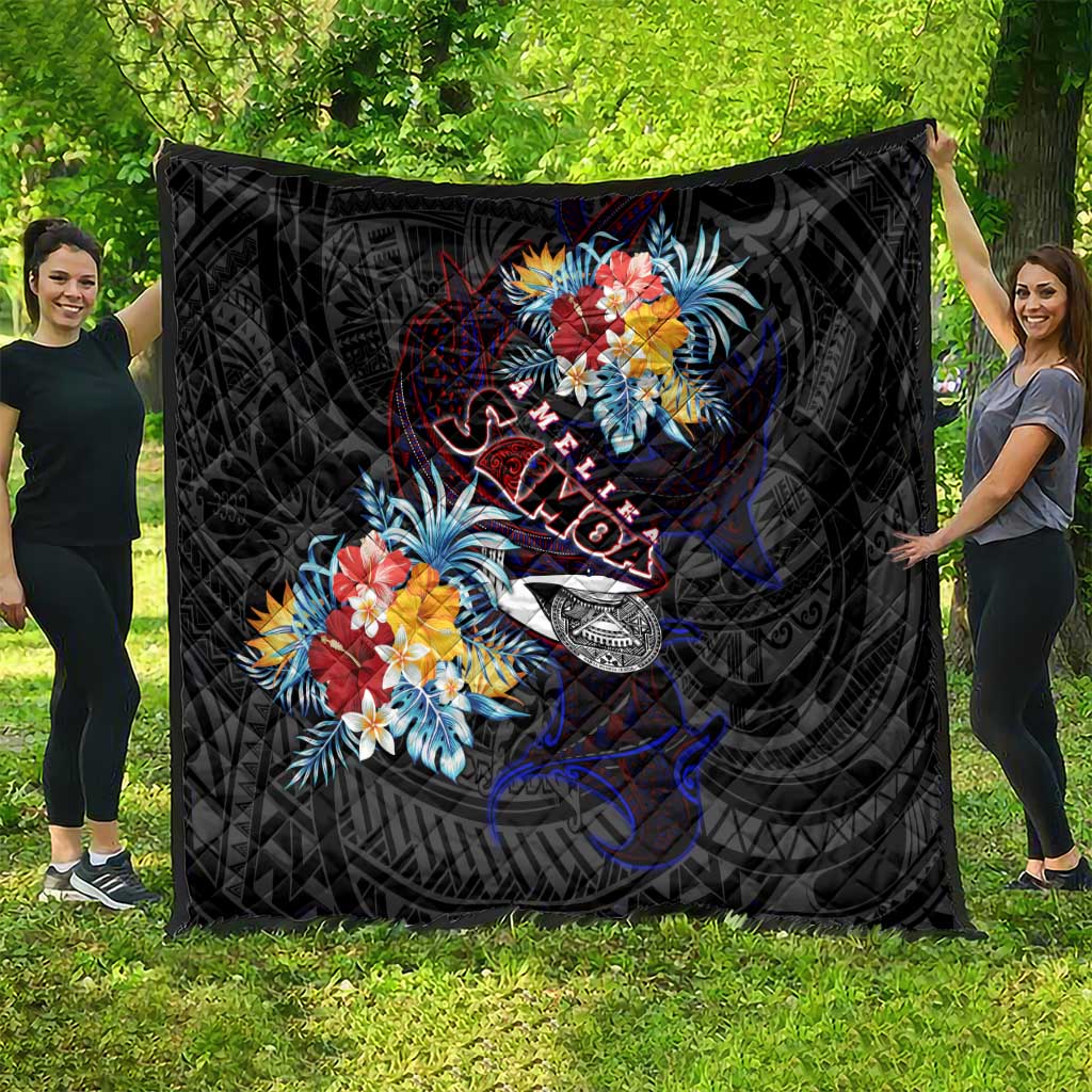 Amelika Samoa Sharks Polynesia Quilt American Samoa