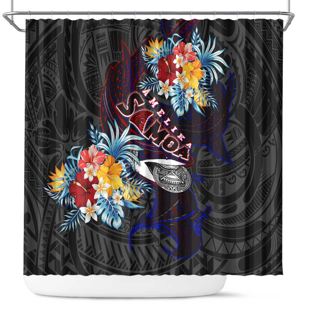 Amelika Samoa Sharks Polynesia Shower Curtain American Samoa