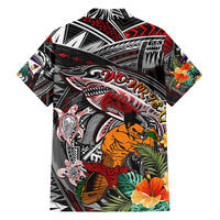 Personalized American Samoa Warrior Hawaiian Shirt Shark Turtle Polynesian Tattoo DT02 - Polynesian Pride
