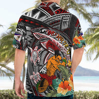 Personalized American Samoa Warrior Hawaiian Shirt Shark Turtle Polynesian Tattoo DT02 - Polynesian Pride