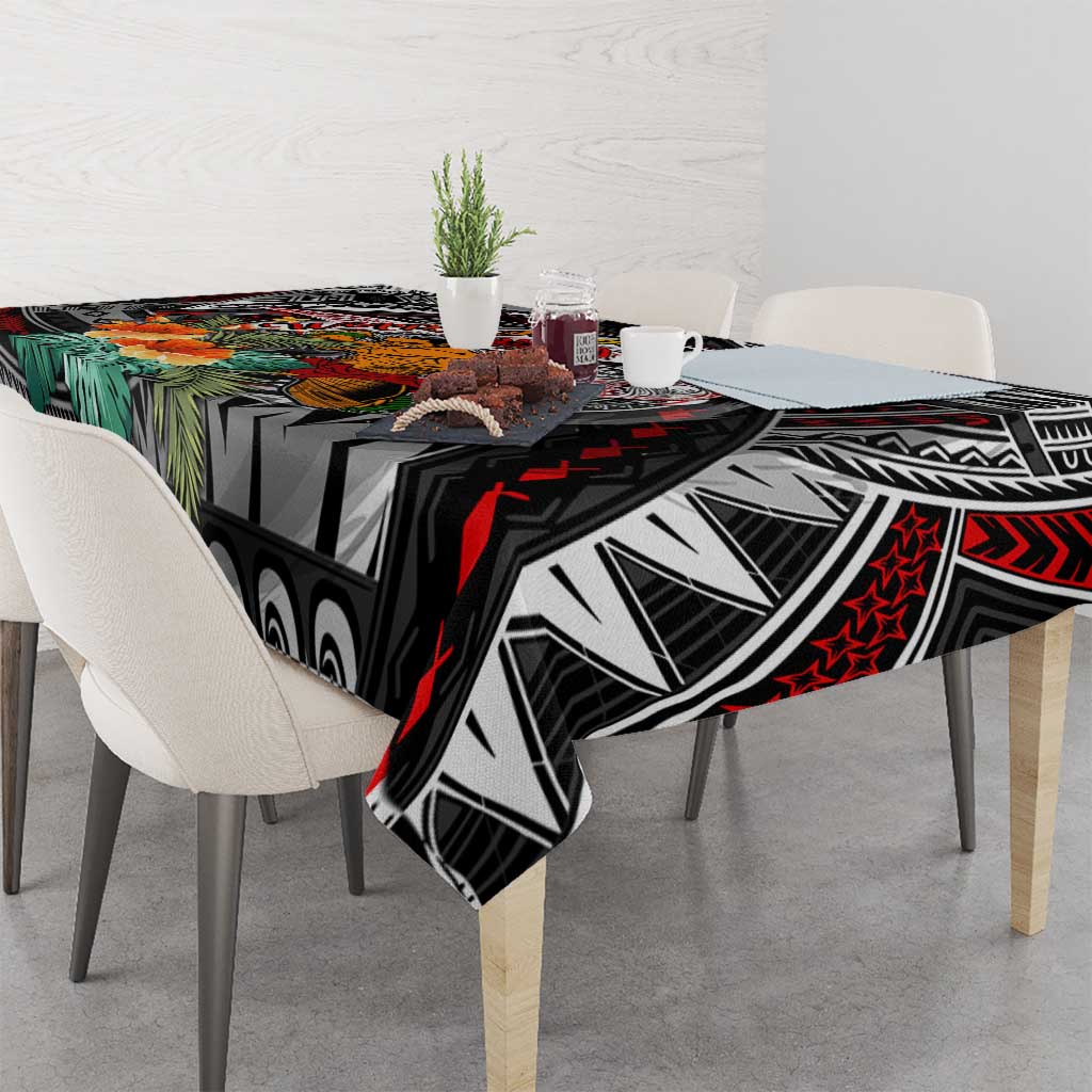 American Samoa Warrior Tablecloth Shark Turtle Polynesian Tattoo DT02 - Polynesian Pride