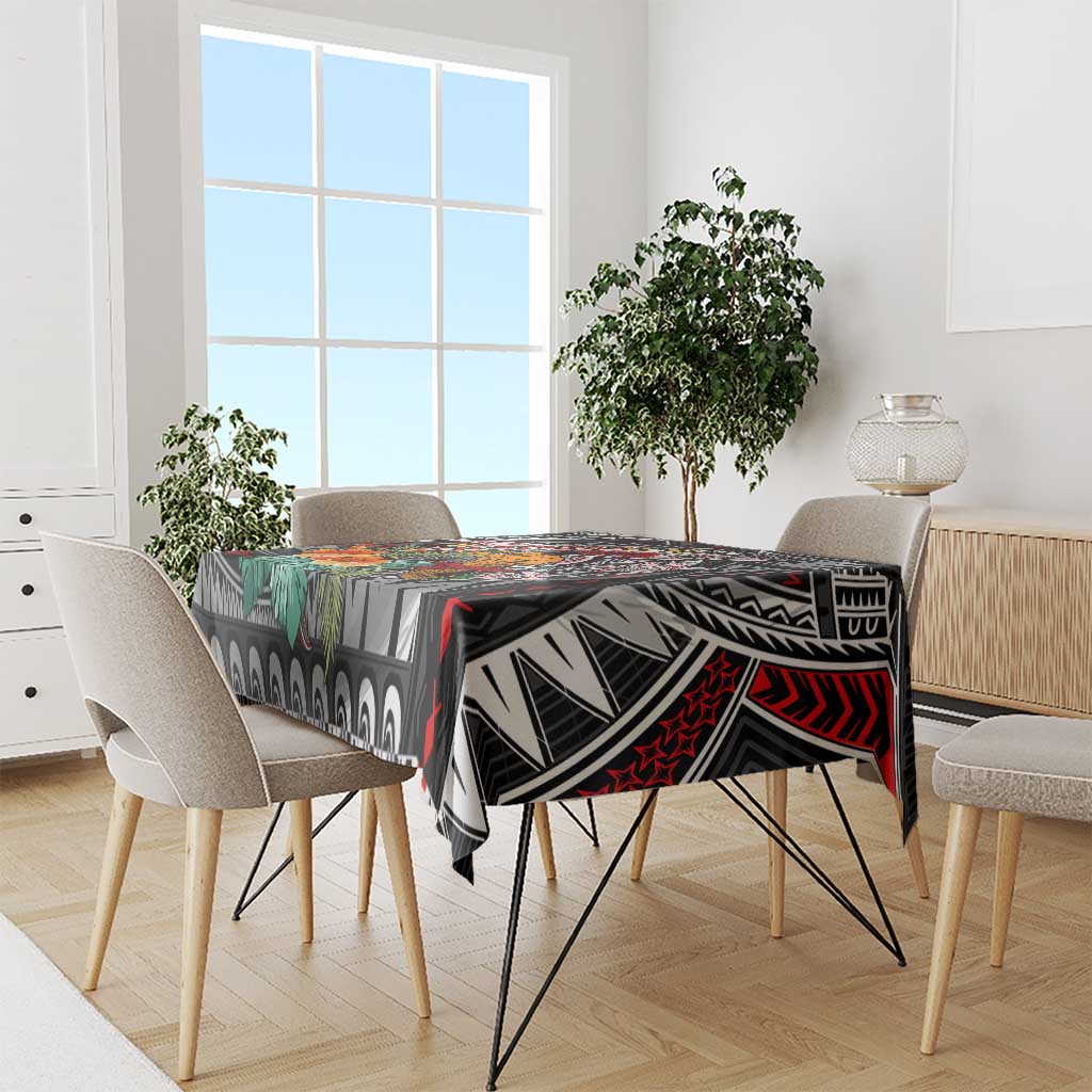 American Samoa Warrior Tablecloth Shark Turtle Polynesian Tattoo DT02 - Polynesian Pride