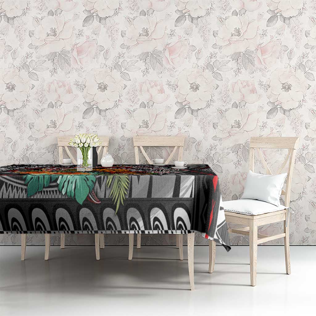 American Samoa Warrior Tablecloth Shark Turtle Polynesian Tattoo DT02 - Polynesian Pride