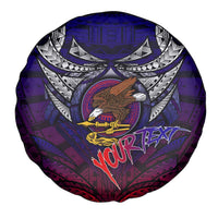 Personalized American Samoa Flag Spare Tire Cover Eagles Polynesian Art
