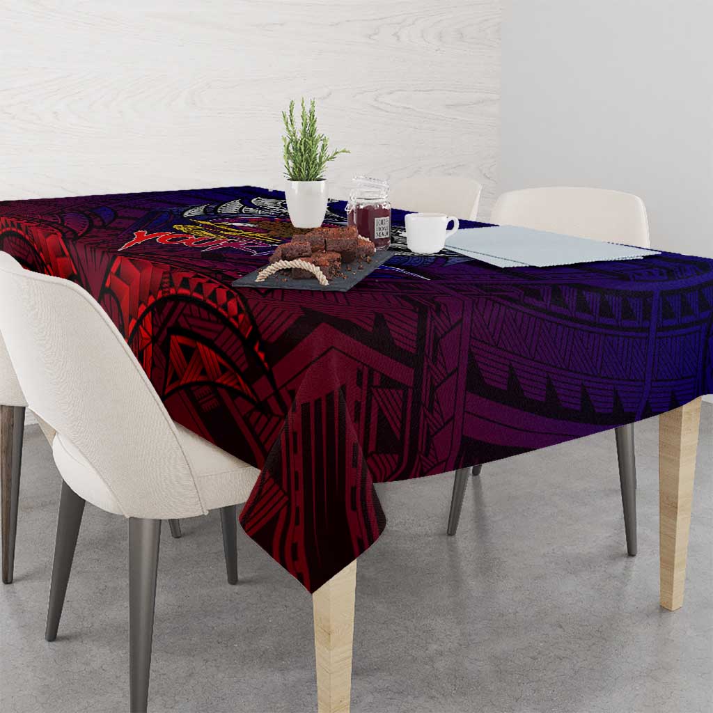 Personalized American Samoa Flag Tablecloth Eagles Polynesian Art