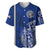 Sharks And American Samoa Baseball Jersey Simple Polynesian Blue