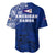 Sharks And American Samoa Baseball Jersey Simple Polynesian Blue