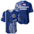 Sharks And American Samoa Baseball Jersey Simple Polynesian Blue