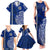 Sharks And American Samoa Family Matching Tank Maxi Dress and Hawaiian Shirt Simple Polynesian Blue