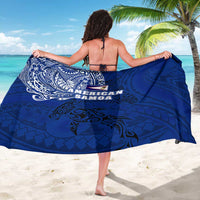 Sharks And American Samoa Sarong Simple Polynesian Blue