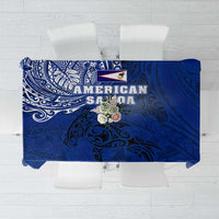 Sharks And American Samoa Tablecloth Simple Polynesian Blue DT02 Blue - Polynesian Pride