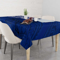 Sharks And American Samoa Tablecloth Simple Polynesian Blue DT02 - Polynesian Pride
