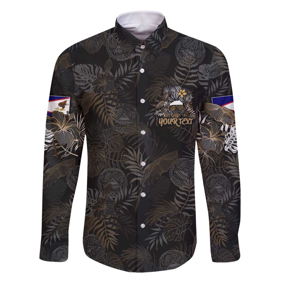 Personalized Shaka Girls America Samoa Family Matching Off Shoulder Short Dress and Hawaiian Shirt Tropical Flowers Vintage