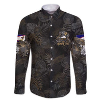 Personalized Shaka Girls America Samoa Family Matching Short Sleeve Bodycon Dress and Hawaiian Shirt Tropical Flowers Vintage