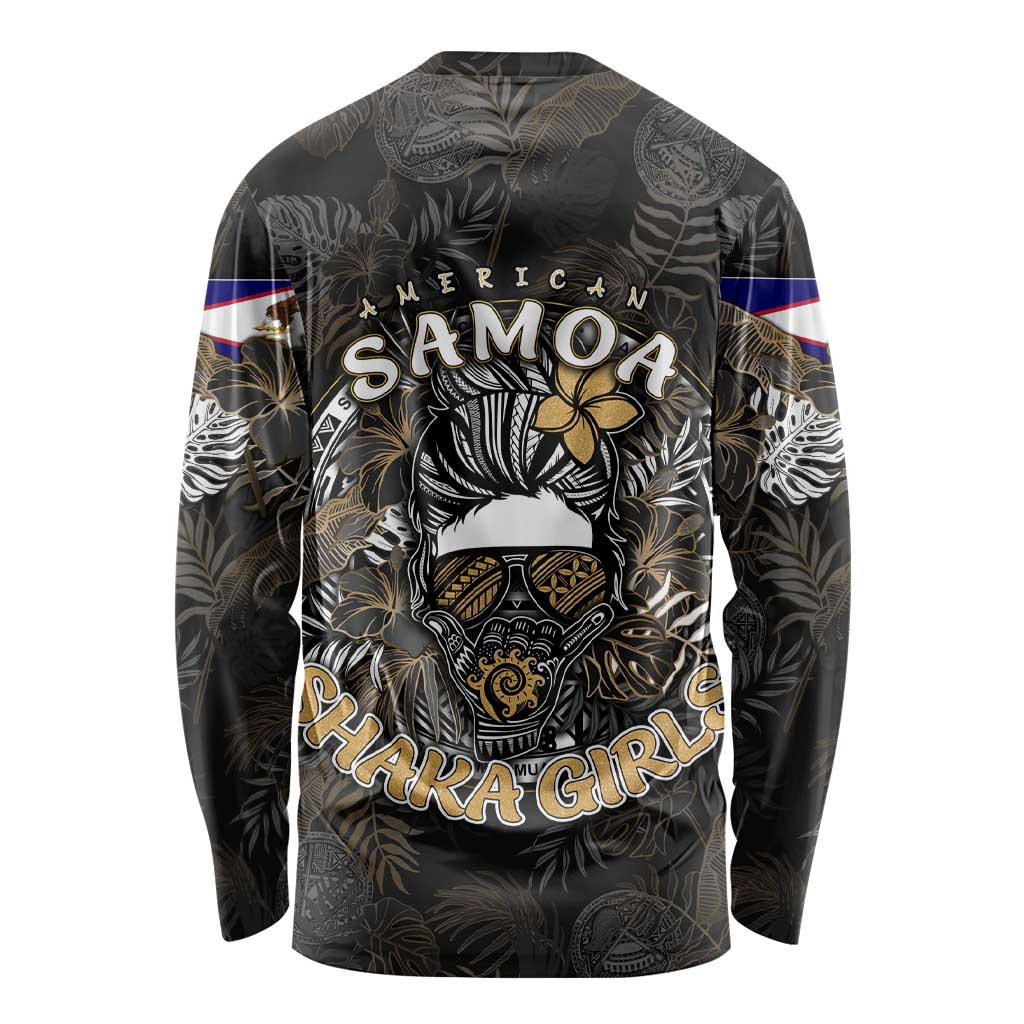 Personalized Shaka Girls America Samoa Long Sleeve Shirt Tropical Flowers Vintage