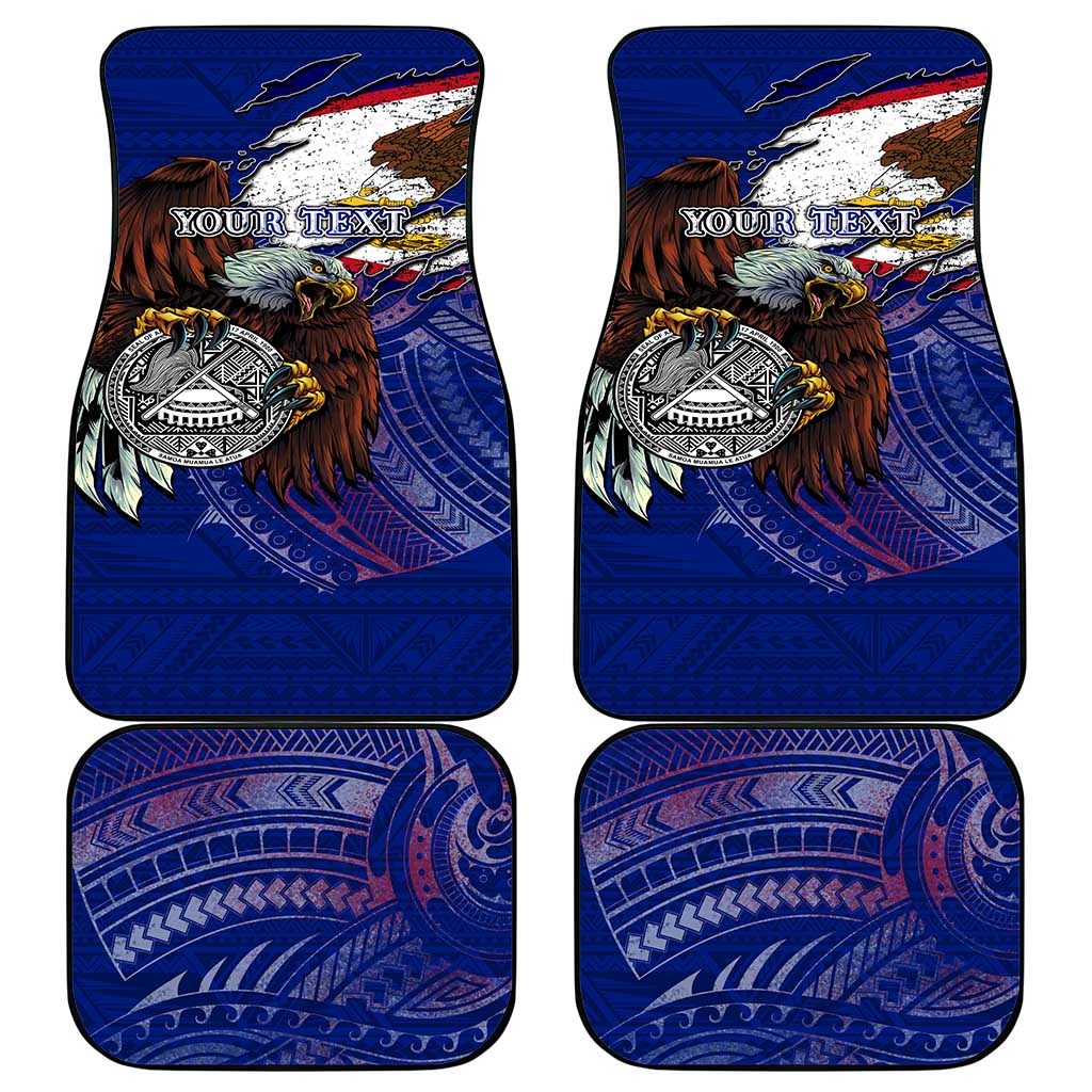 American Samoa Car Mats Brave Eagle Flag Color