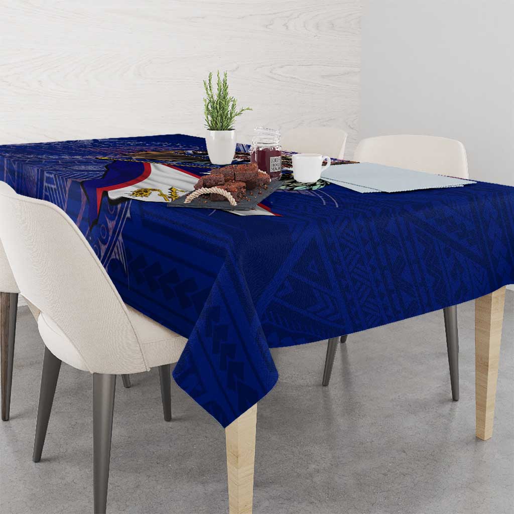 American Samoa Tablecloth Brave Eagle Flag Color DT02 - Polynesian Pride