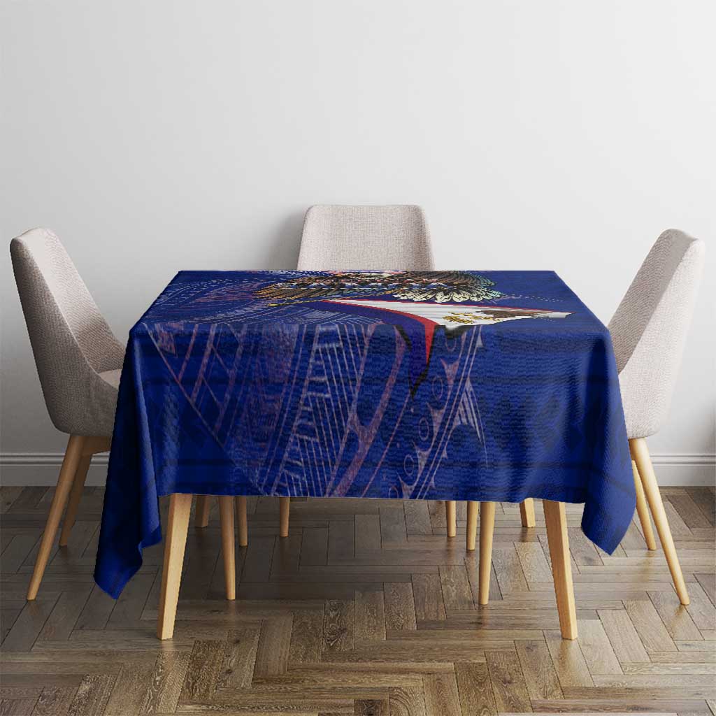 American Samoa Tablecloth Brave Eagle Flag Color DT02 - Polynesian Pride