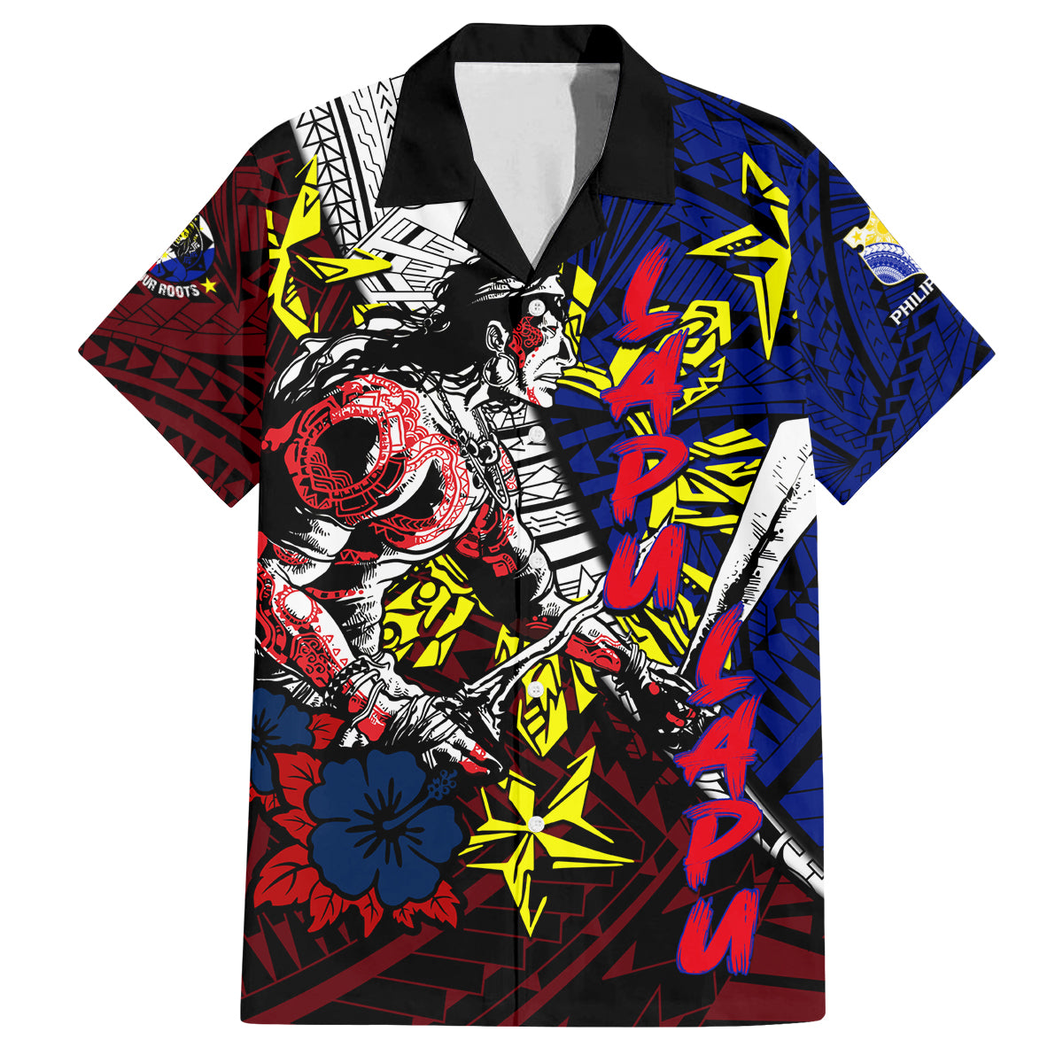 Philippines Lapu Lapu Family Matching Summer Maxi Dress and Hawaiian Shirt Chief Filipino Tattoo DT02 Dad's Shirt - Short Sleeve Art - Polynesian Pride
