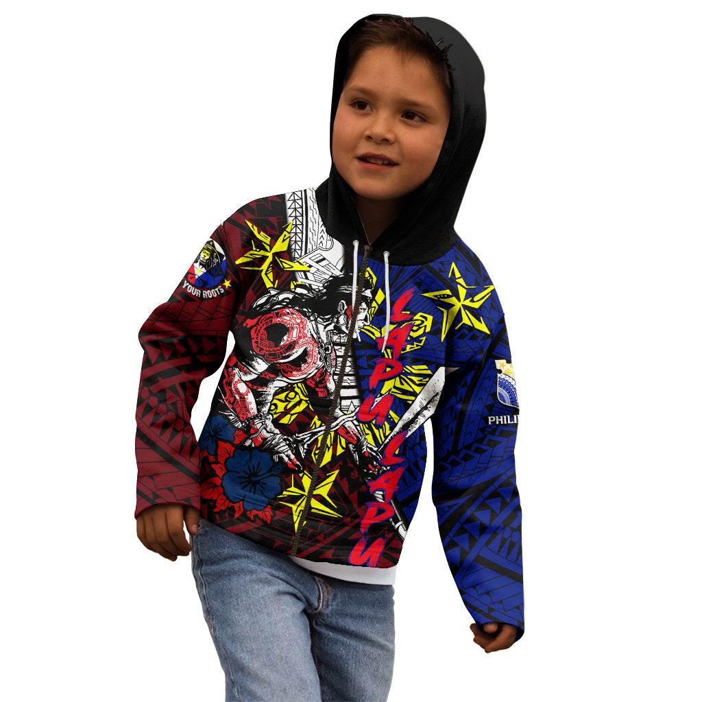 Philippines Lapu Lapu Kid Hoodie Chief Filipino Tattoo DT02 - Polynesian Pride