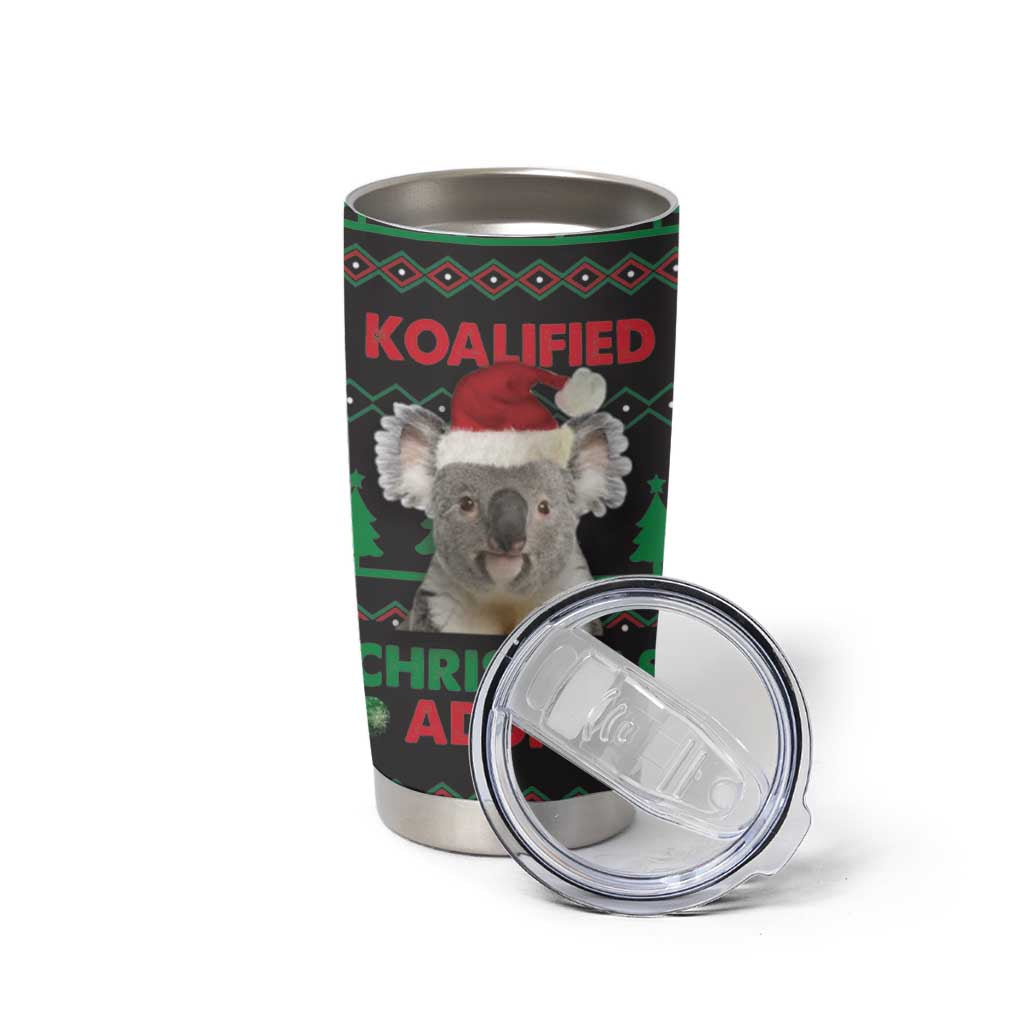 Cute Koala Tumbler Cup Koalified Christmas Addict DT03 - Polynesian Pride