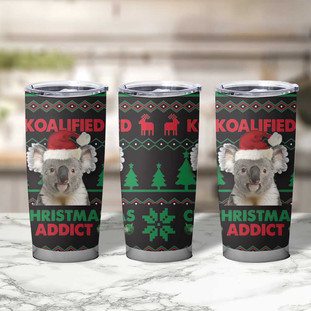 Cute Koala Tumbler Cup Koalified Christmas Addict DT03 - Polynesian Pride